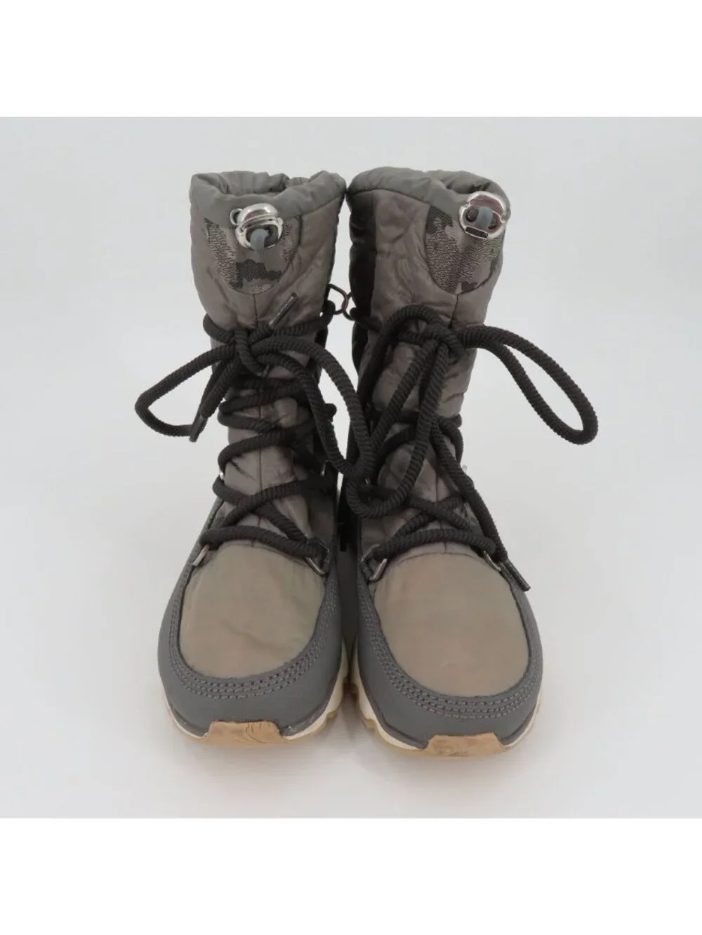 Sorel Women 8.5 Kinetic Lace up Boot Quarry Gray NL3101-052 Winter Waterproof